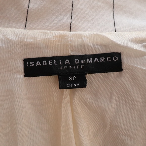 Isabella DeMarco White Striped Blazer - Picture 6 of 6